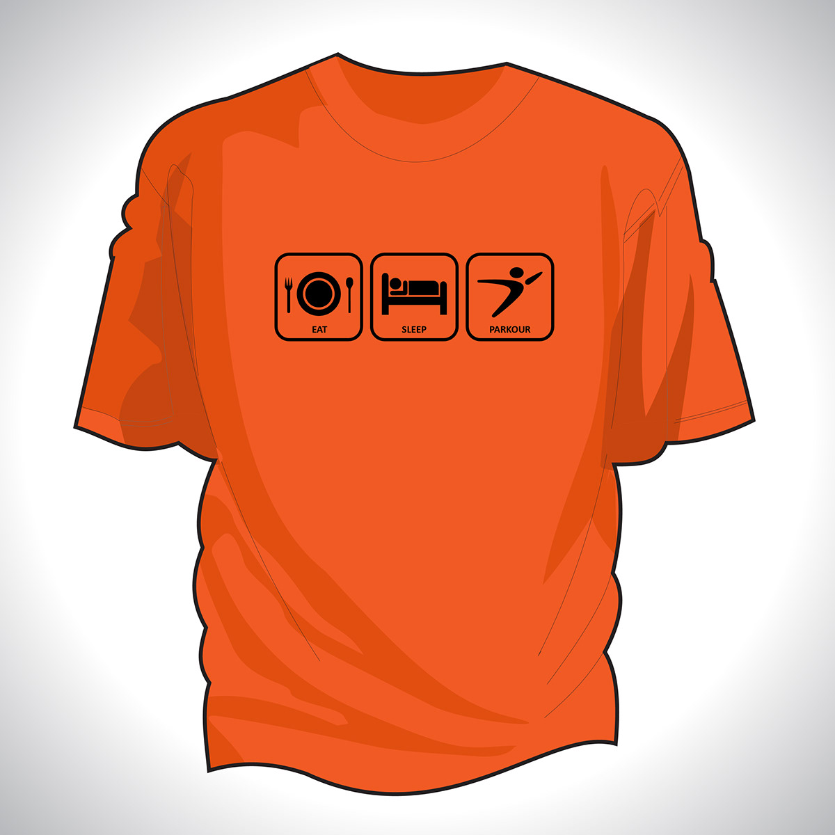 t-shirt parkour TakeFlightApparel icons
