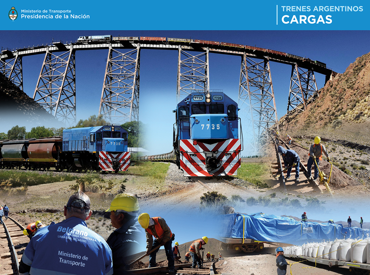 trenes train Argentinos cargas charge argentina Ministerio de transporte
