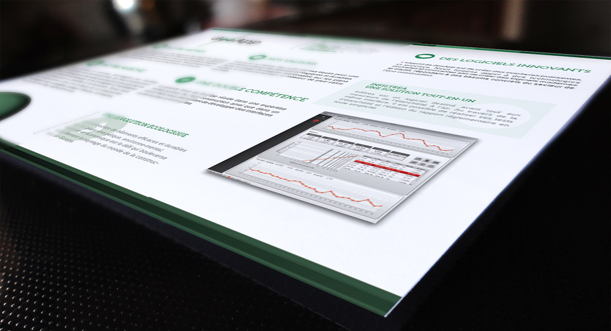 rebranding logo design print business card communication construction software company green