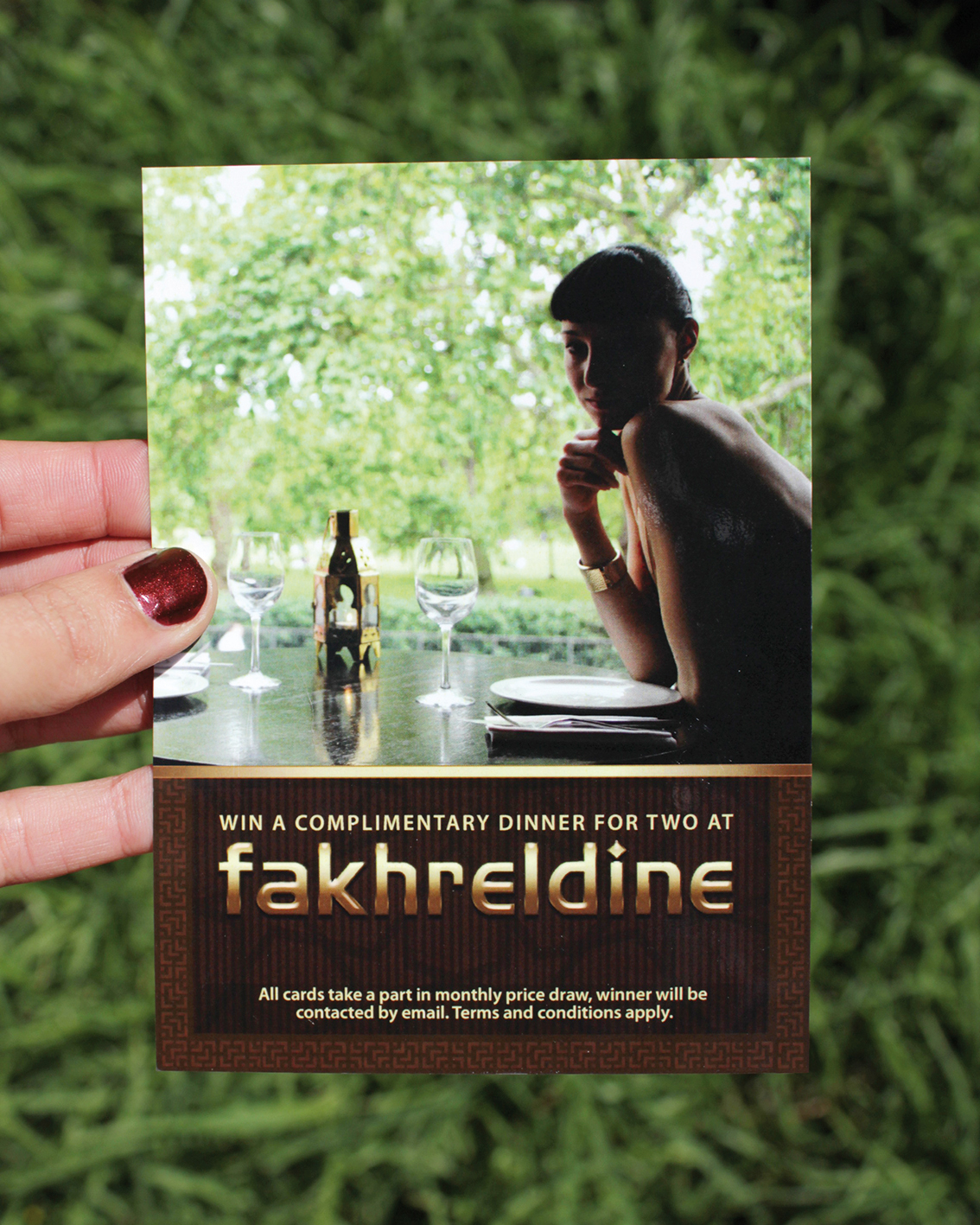 Fakhreldine Lebanese cuisine London Food  corporate image exclusive golden promotional pieces