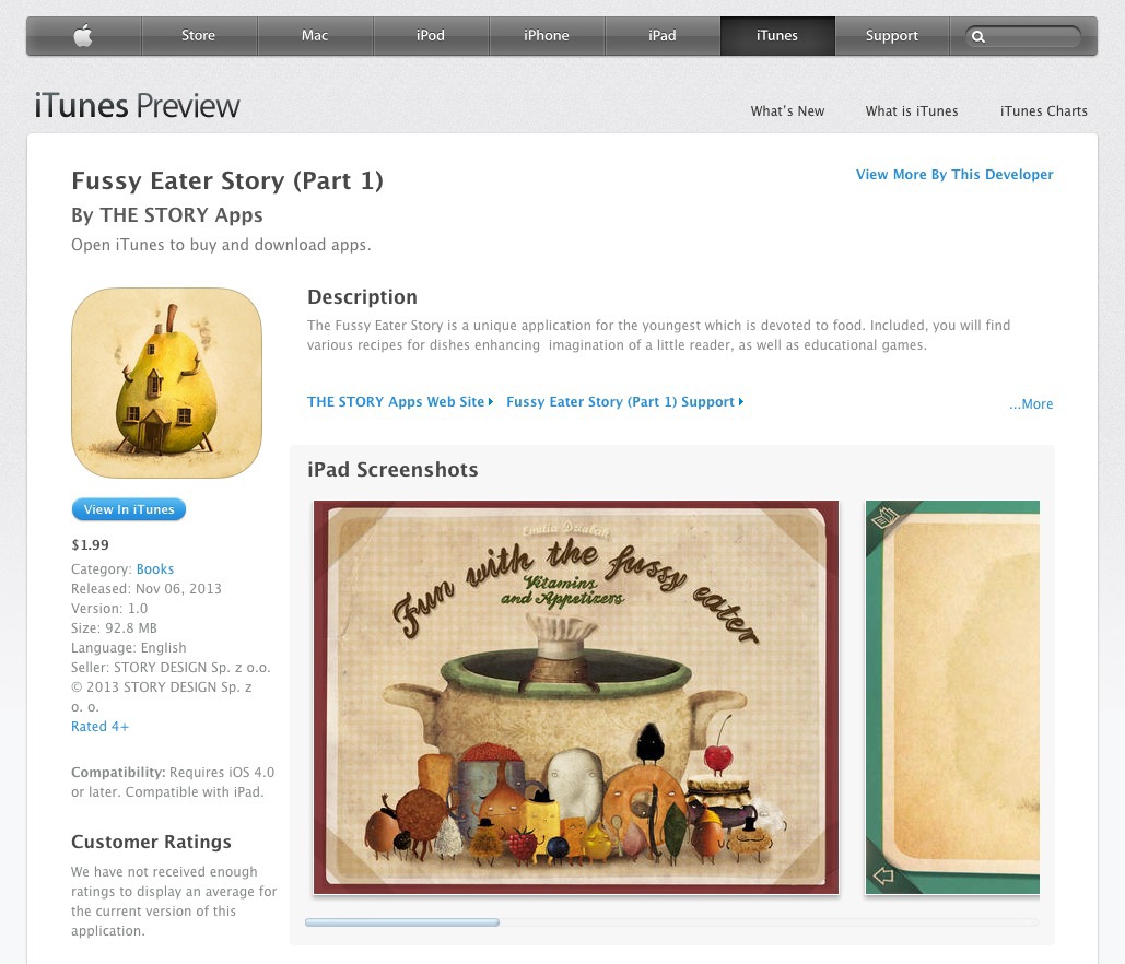 Food  iPad app kids