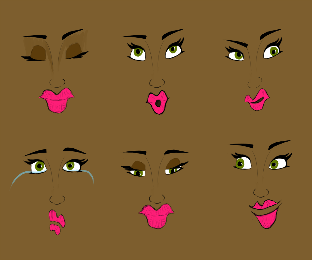 faces girl expressions cartoon