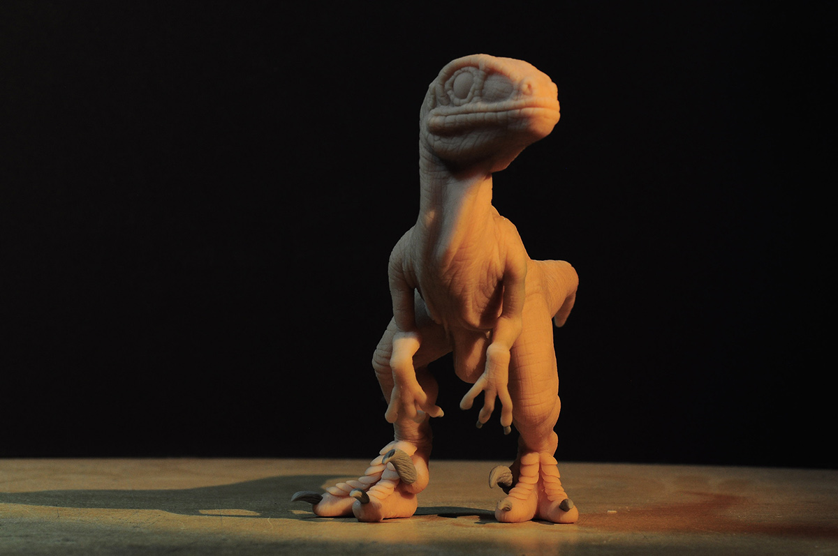 baby raptor jurassic park polymer clay super sculpey Dinosaur baby dino