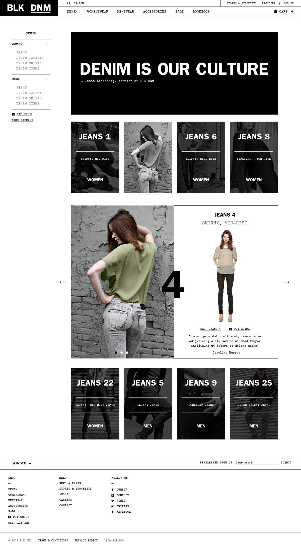Denim Web Web Design  e-commerce Fashion 