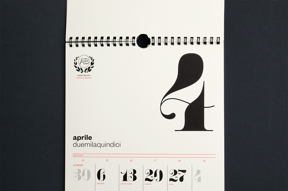type design tessa numbers organic elegance black Muschi&licheni francesco delrosso Saverio Rociola calendar labels uv silk print