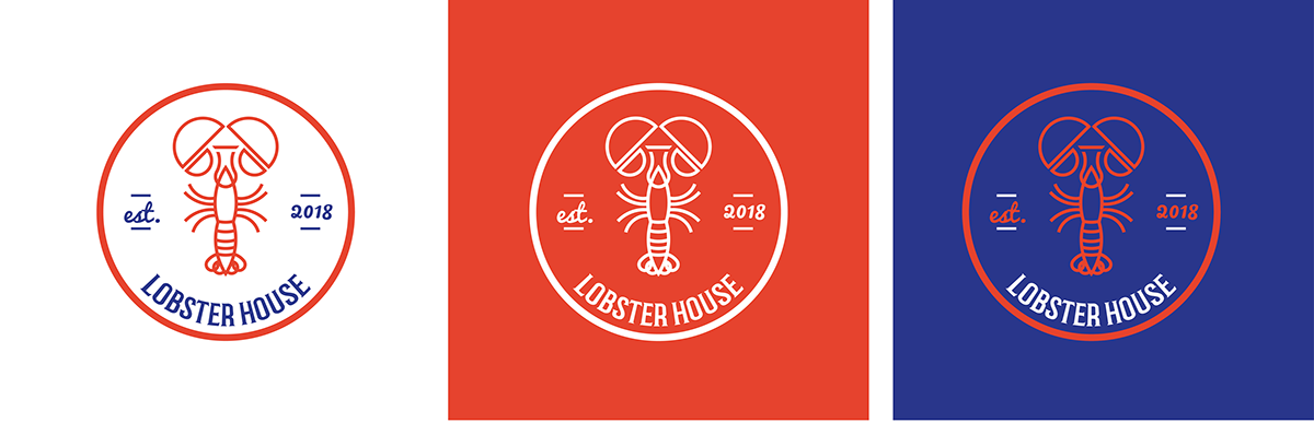 design graphic lobster restaurant ILLUSTRATION  logo Logotype branding  seafood brand