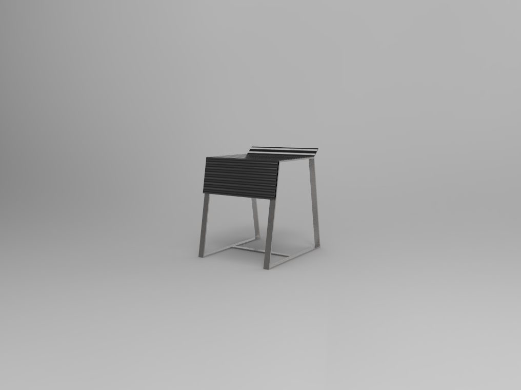 furniture design student industrial steel stool seat metal