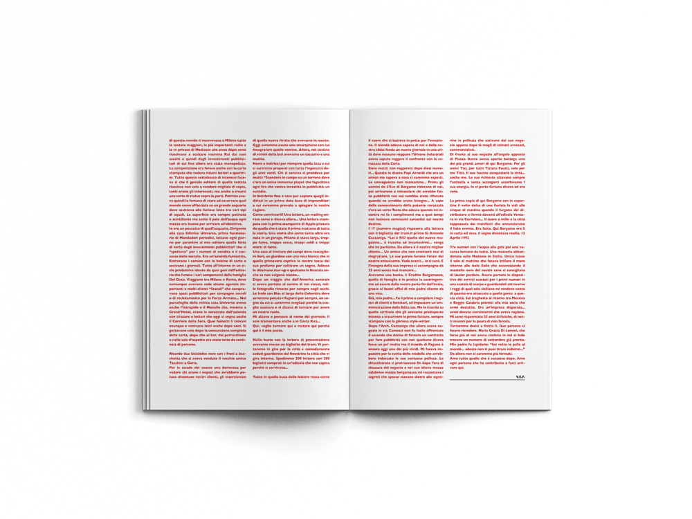 editorial design  graphic design  magazine special issue 25th Anniversary editorial minimal design minimal art bergamo Bruno Bozzetto