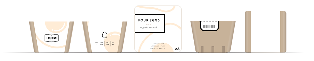 eastman egg egg packaging Minimalism simple eggs chicago illinois Columbia College Chicago student organic food packing vector pastel