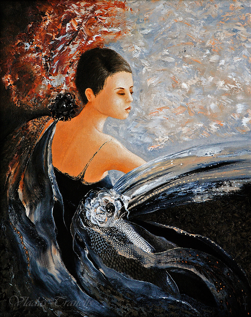 Romanticism secession figurative woman DANCE   Oil Painting