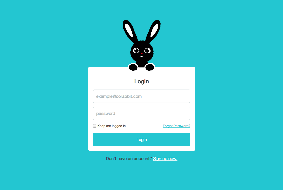 designer tool web application UI corabbit rabbit flatui