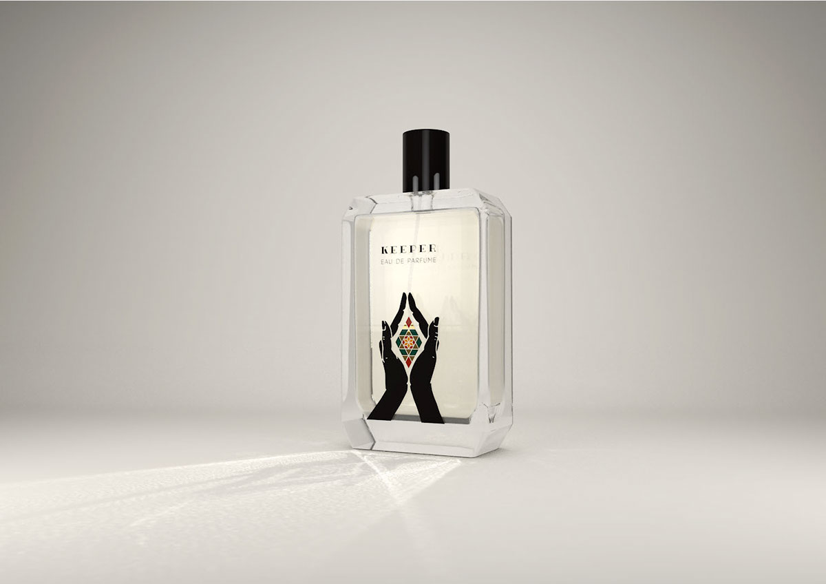 perfume cosmetics hands essence caustics 3D Mystic