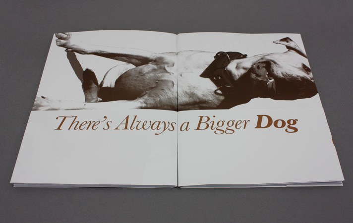 dog bigger dog book Degree Book print copper Duotone poster Exhibition  degree show student Graduate Book