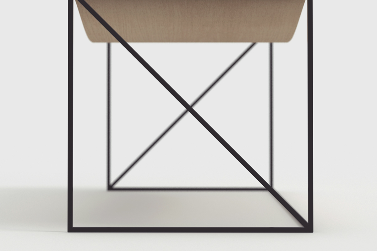 Ply plywood table desk wood steel frame wave layer Porada Italy award kovacsik markdaavid