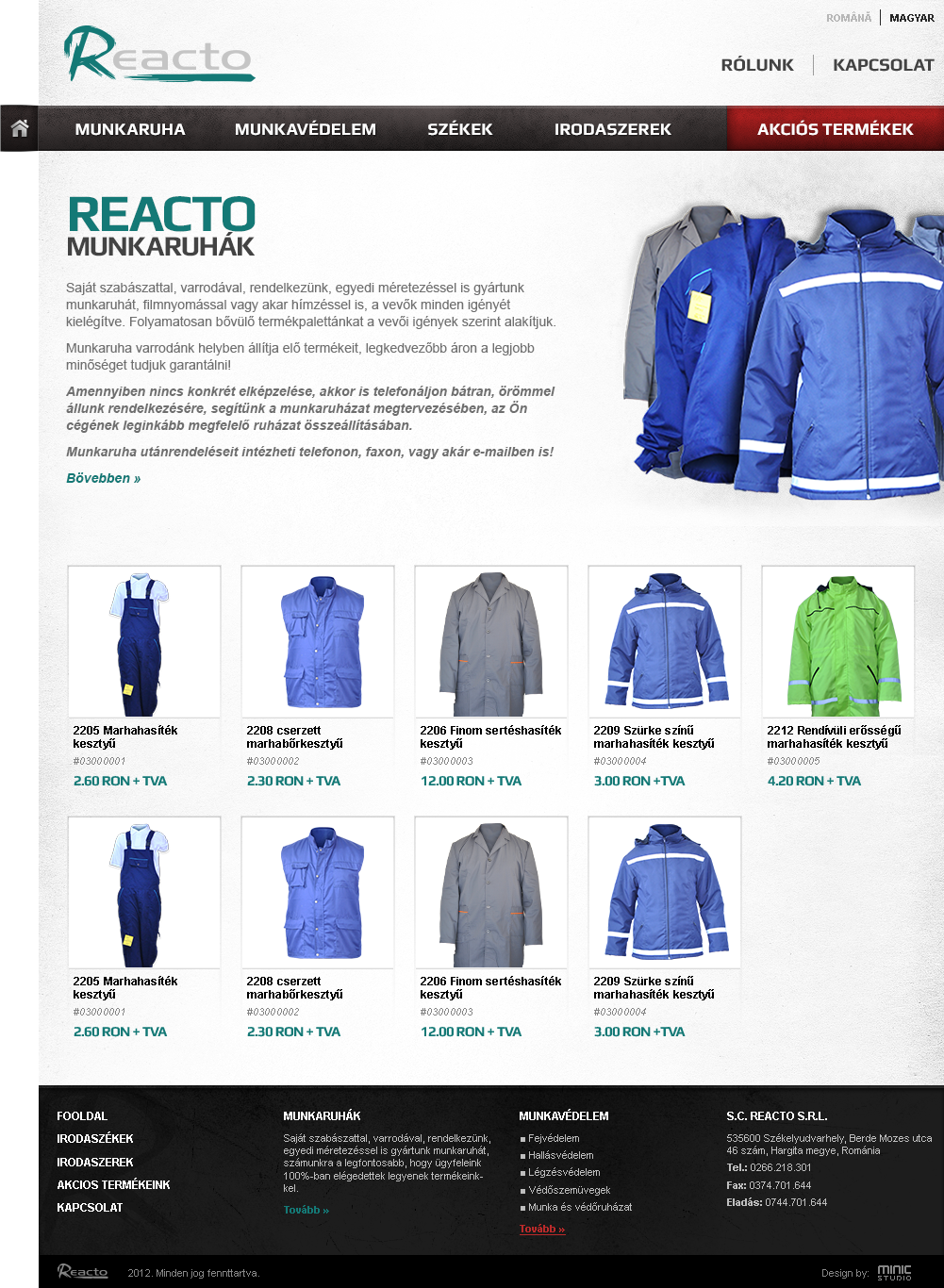 reacto design Webdesign site design