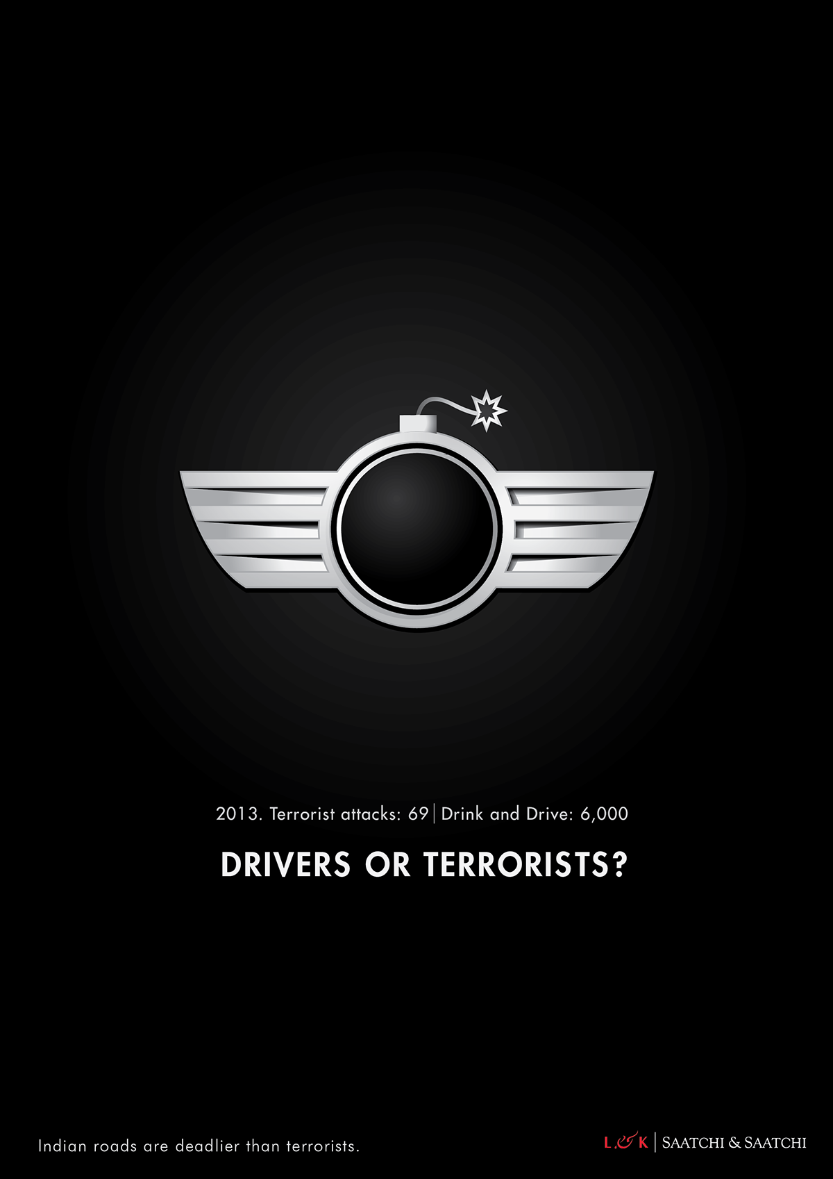 L&K Saatchi and Saatchi Indian Roads accidents terrorist attacks Cars Road accidents