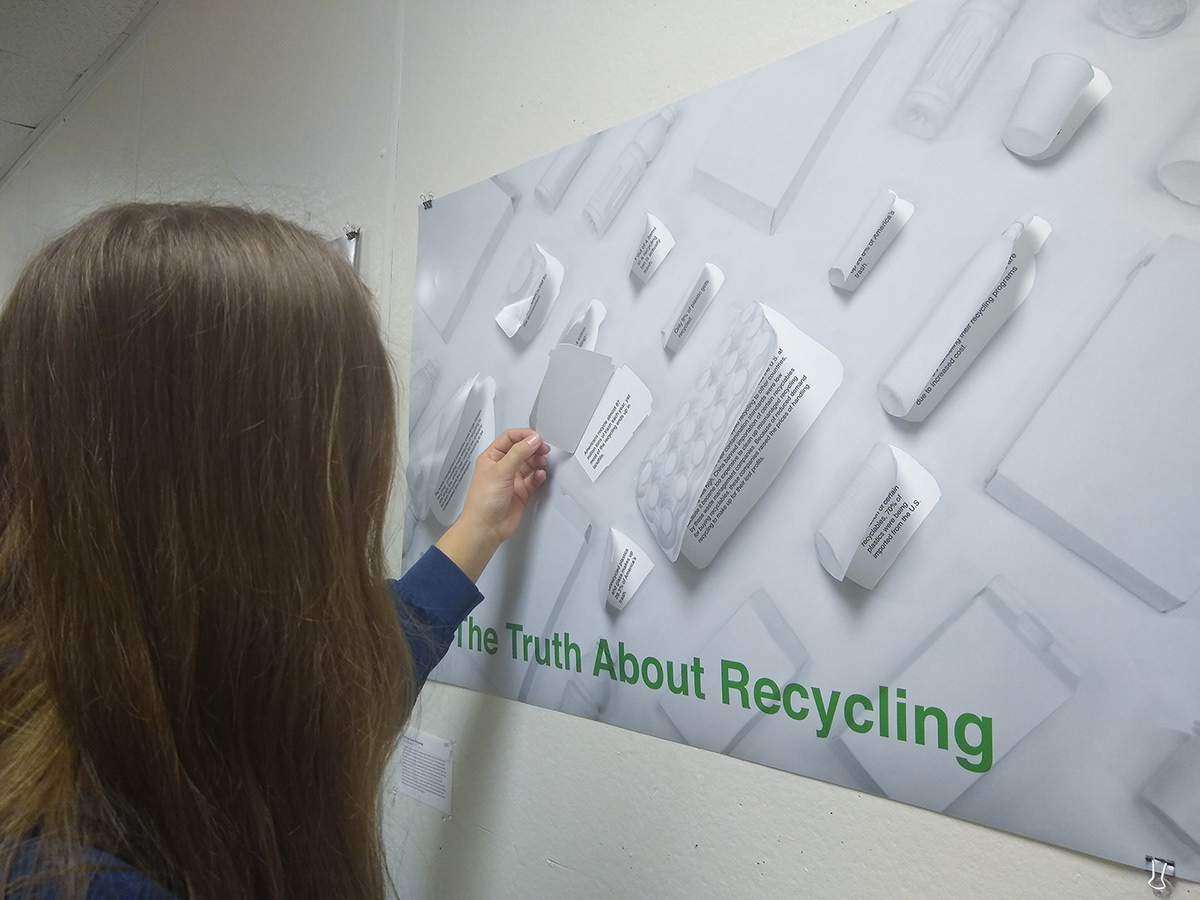 interactive design Poster Design Sustainability environment plastic recycling waste Adobe Portfolio