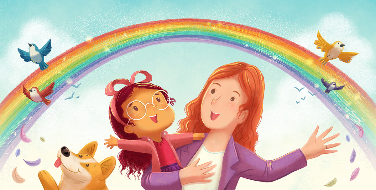 Adobe Portfolio ILLUSTRATION  kidlitart picturebook book cover children illustration children's book color rainbow