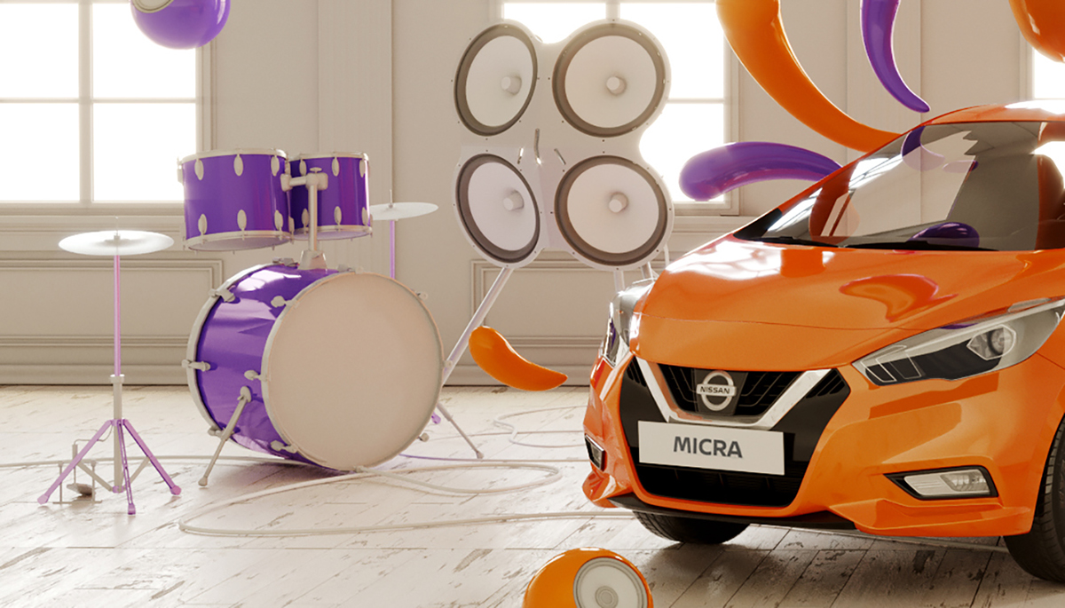 Nissan color cinema4d fubiz graphic design car