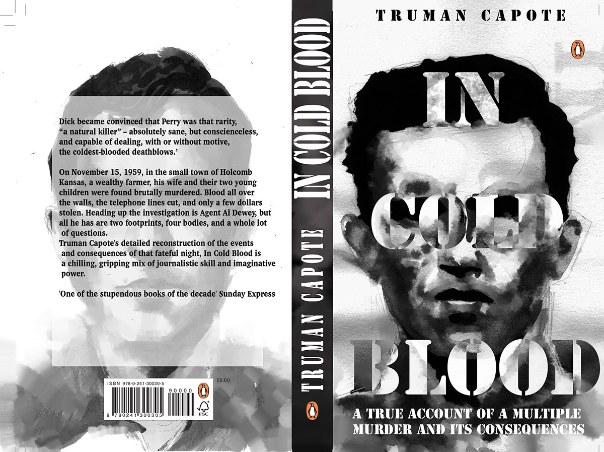 book book cover art ink photoshop Drawing  ILLUSTRATION  in cold blood To Kill A Mockingbird