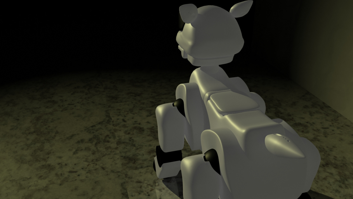 aibo robot dog  3d model game design 
