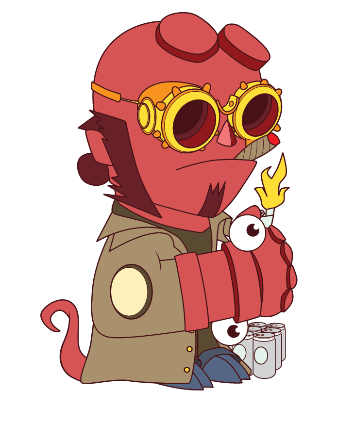 vector illustracion personaje fanart Illustrador movie Hellboy pelicula interpretación zapoteco Zapotec
