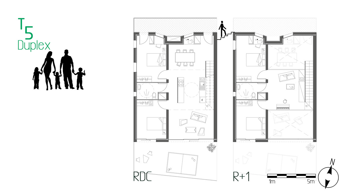 eclat projet architecturehabitation logement scenario pmr Nantes ENSA exercice