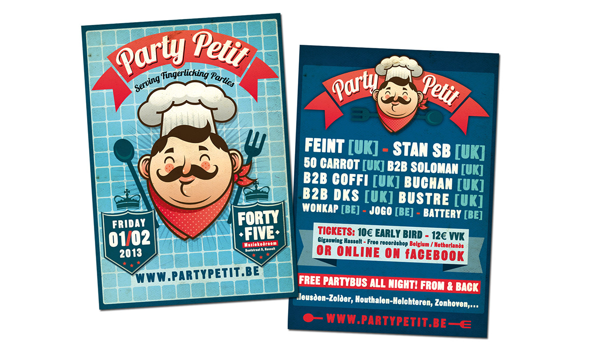 Party Petit party poster logo cook cooking kitchen