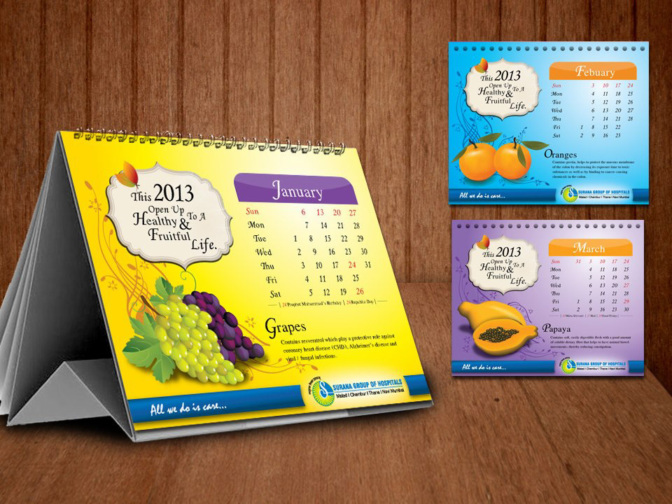 calendar new year gifting corporate fruits healthy healthcare