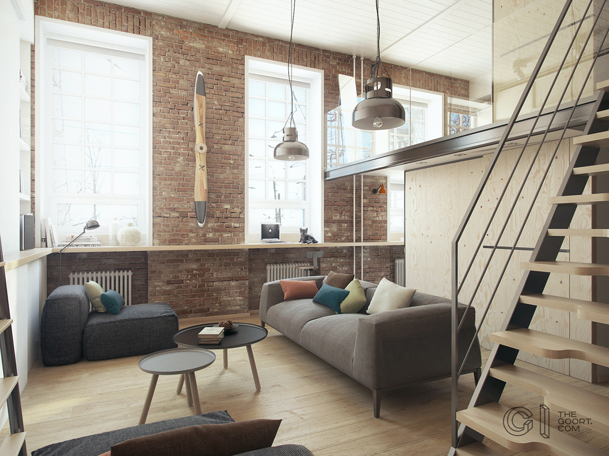 TheGoort Interior design LOFT smallspaces Tiny apartments MINI