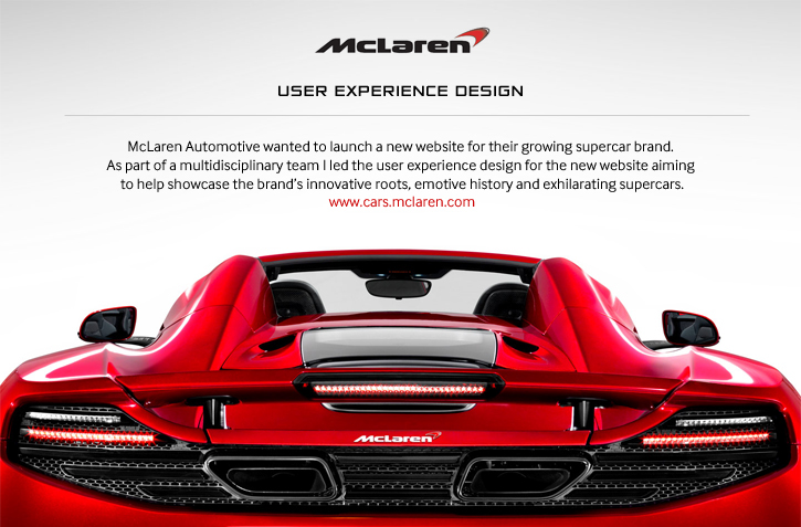 McLaren user experience ux Cars