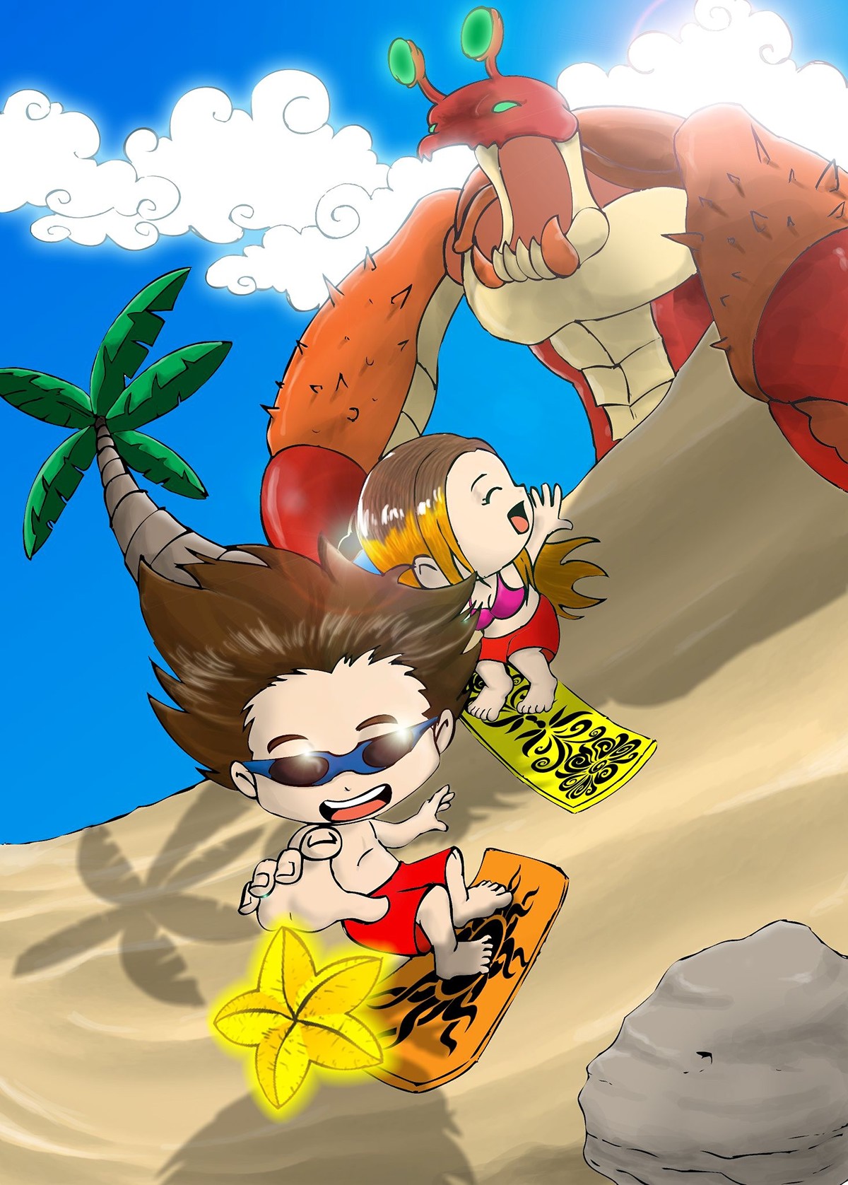 mobilegame game touching screen touch game sandboard sand monster crab Character