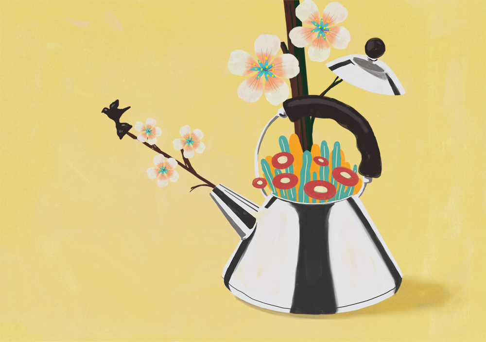 Editorial Illustration poster illustration animation  adv illustration graphic illustration conceptual illustration teapot natural infusion creative illustration italian illustrator