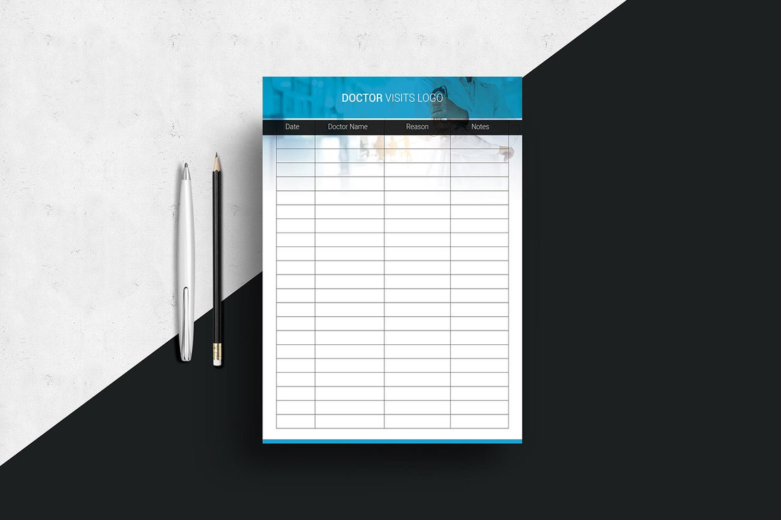 daily planner doctor appointment doctor planner doctor visits dorctor visit insert happy planner insert ms word Personal Calendar photoshop template Planner Calendar