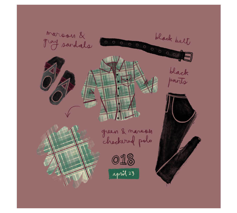 100 Day Project Elle Luna The Great Discontent outfit sketches clothes shoes pants pattern