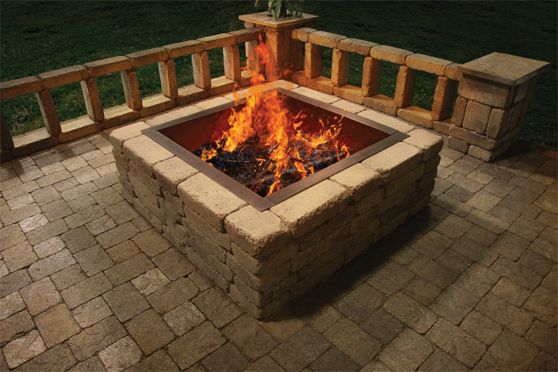 Outdoor Fire place Photo  compositiing photoshop