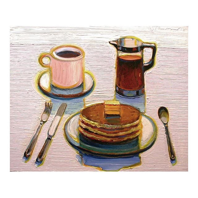 Wayne Thiebaud pancake breakfast ILLUSTRATION  gradients