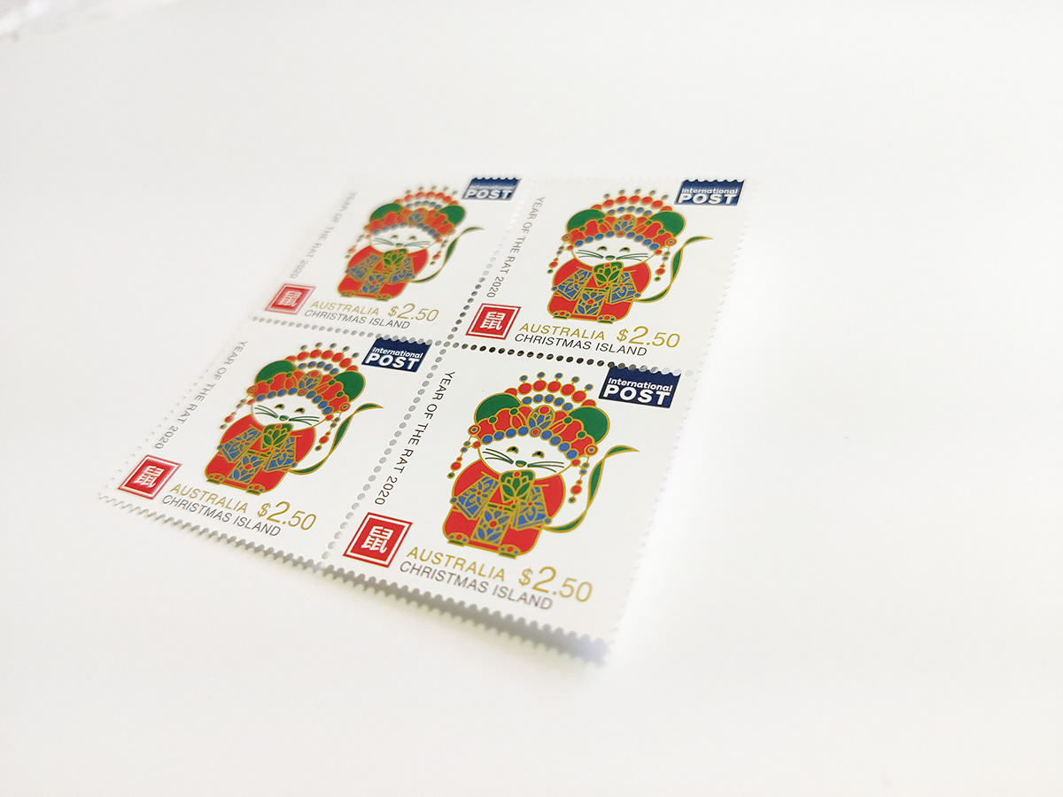 Australia Post china post rat mice mouse chinese new year Lunar New Year stamps zodiac 生肖