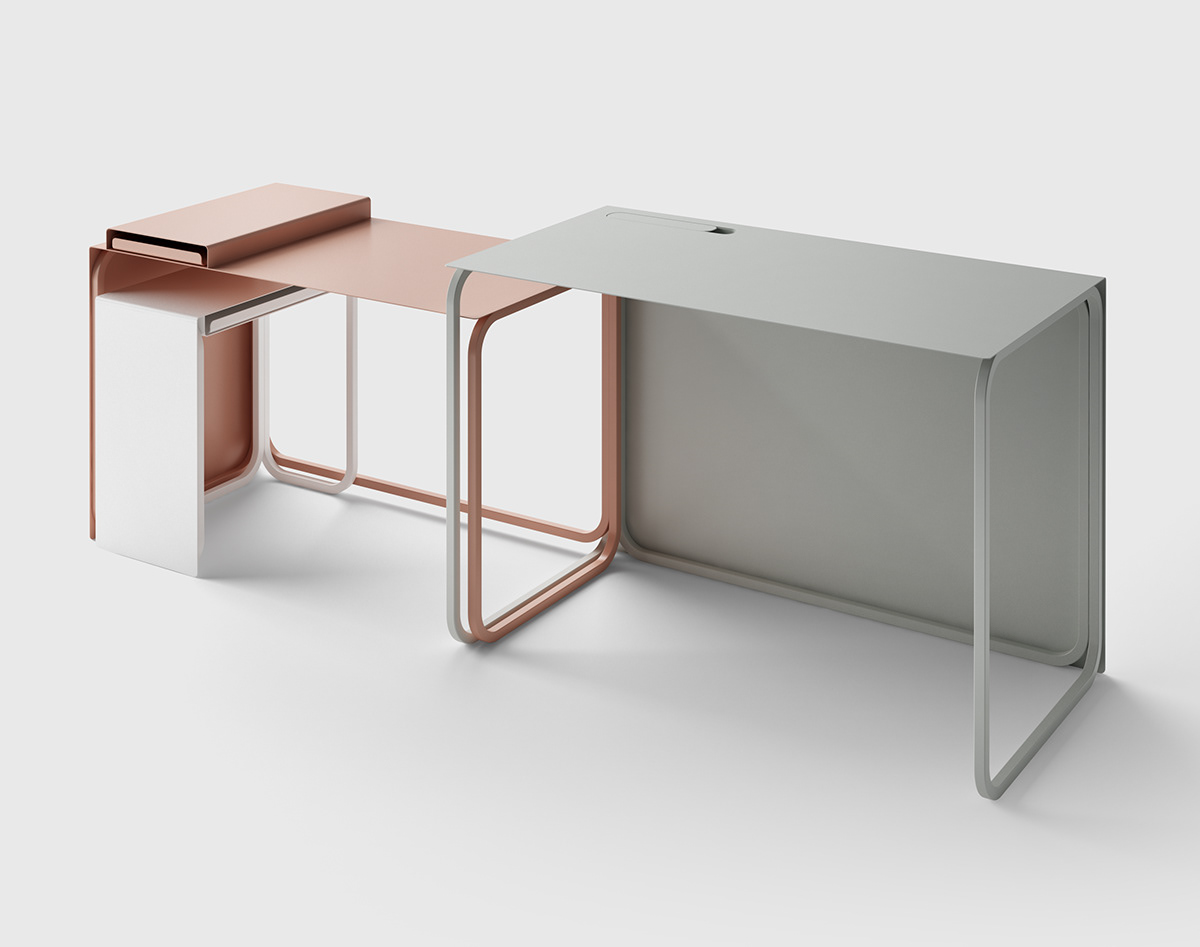 design minimal modern desk furniture creative Kickstarter italian product crowdfunding