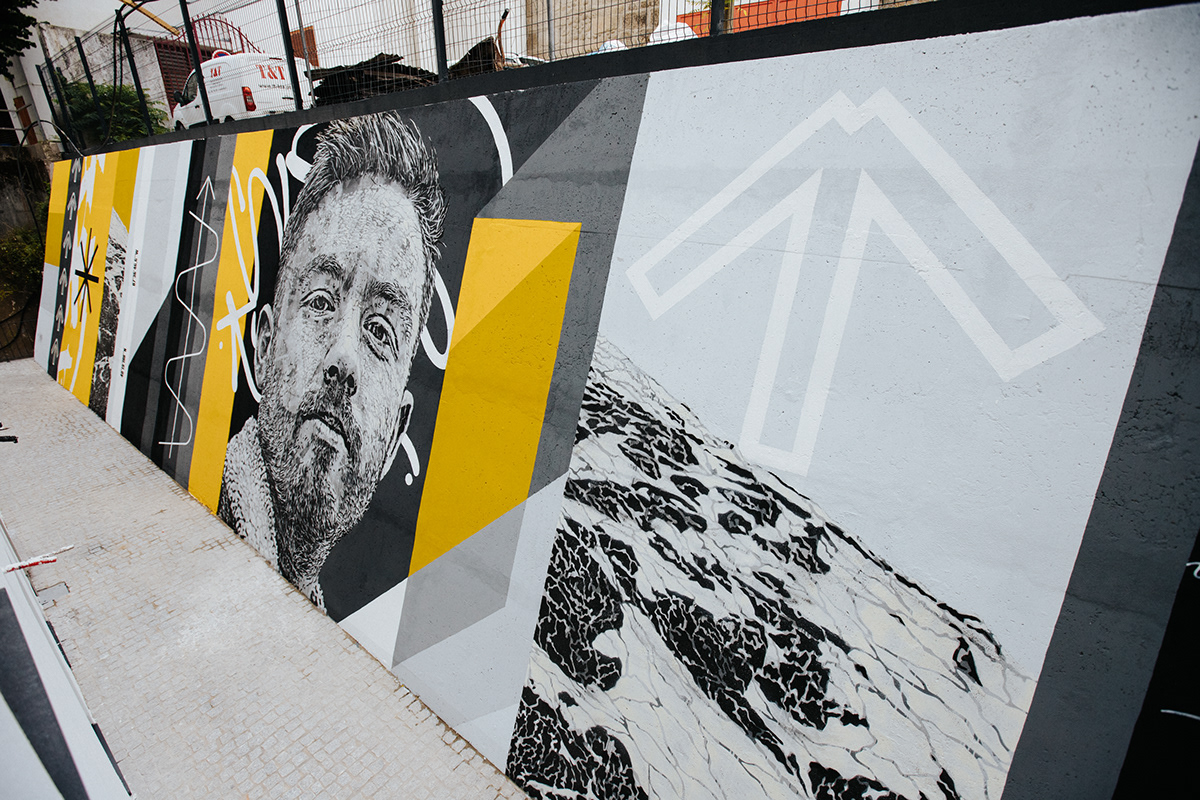 art artist geometric graphic Mural painting   samina streetart Urbanart wall art