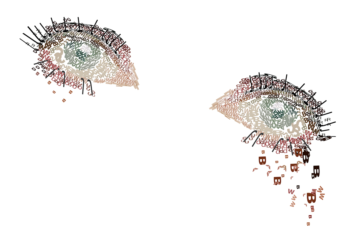 Adobe Portfolio Personology letters faces eyes lips