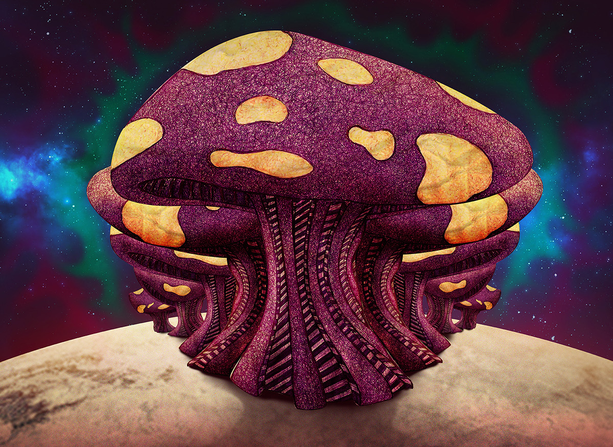 violet Mushrooms legend of violet water color wall painting Hitler graffiti art sketch characters cartoon ink octopus aliens Space  War