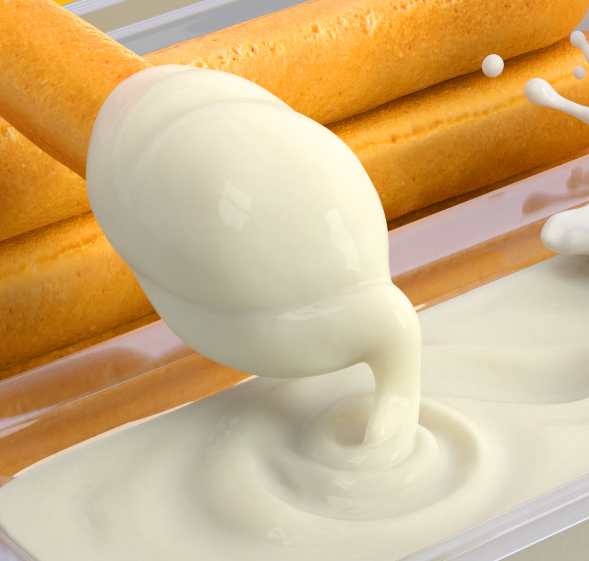 3D 3d illustrtation CGI Cheese dips melting cheese milk splash Packaging Render visualization