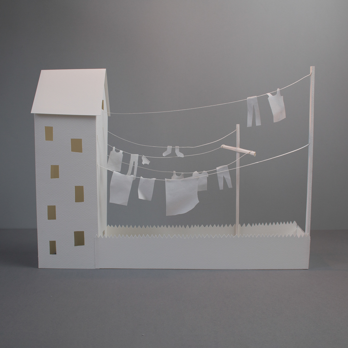 paper craft Miniature cardboard houses paper art paper craft stop motion puppet