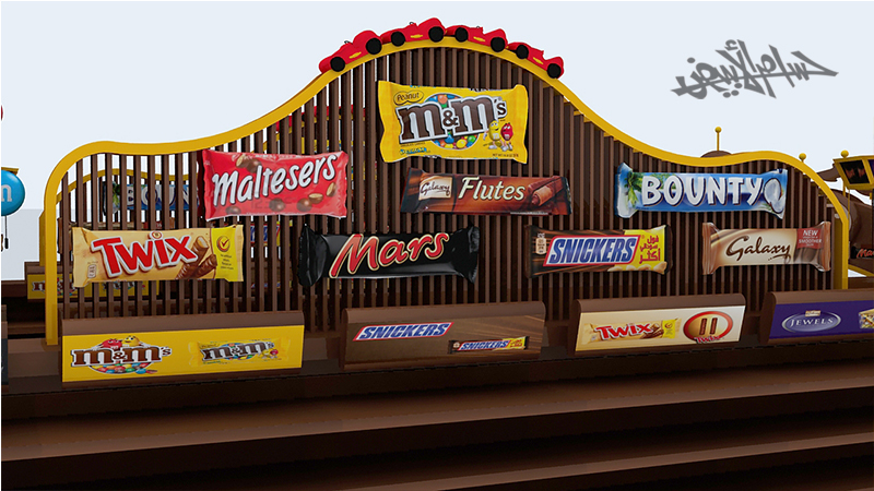 Mars Event Stand Display gondola gondolas booth expo Exhibition  mars M&M's galaxy Snickers twix jewels