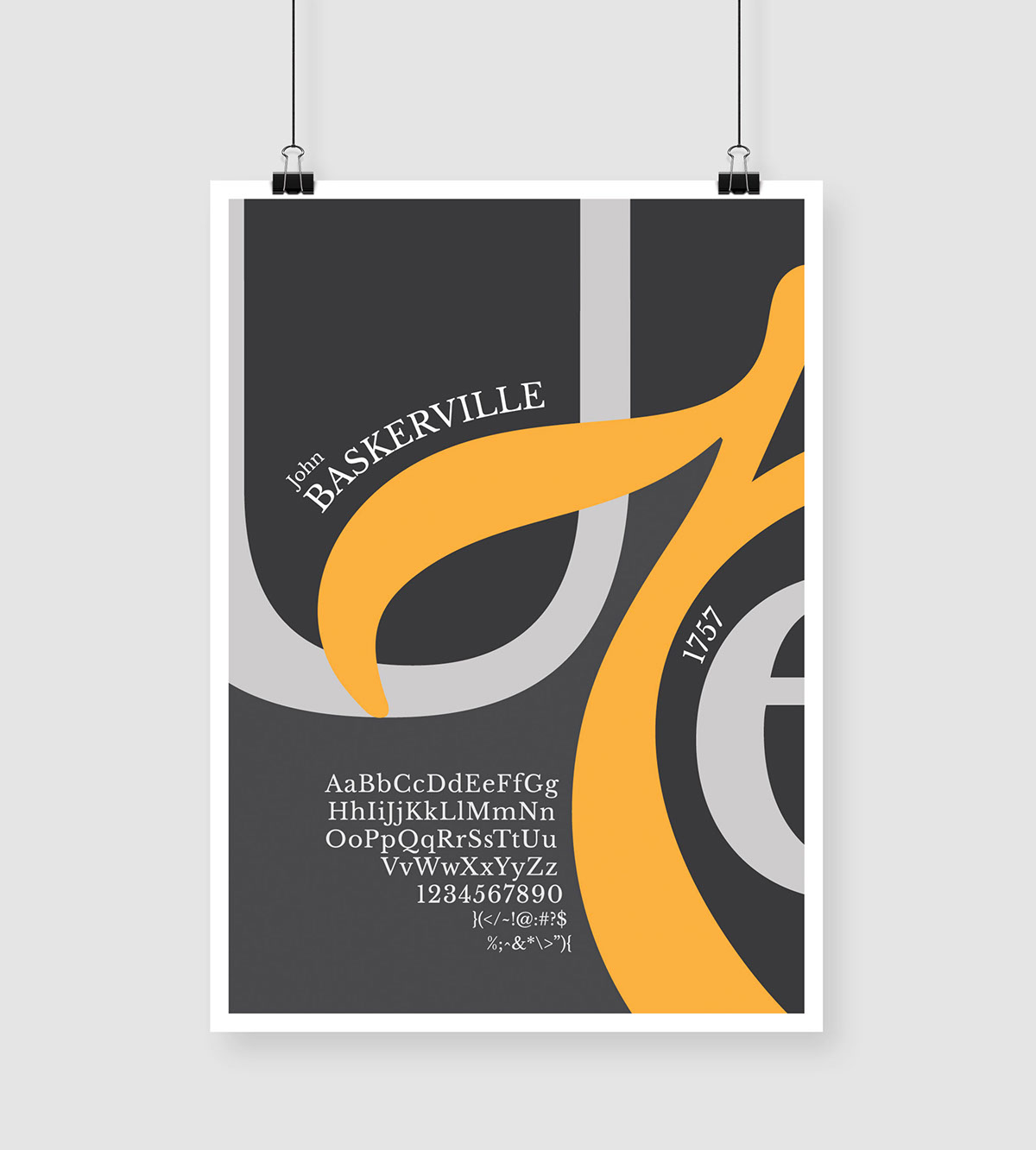 Baskerville Type Specimen poster
