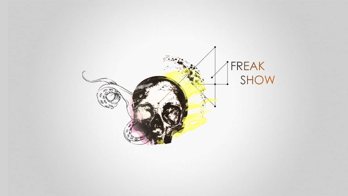 skull freak Show freakshow draw octo