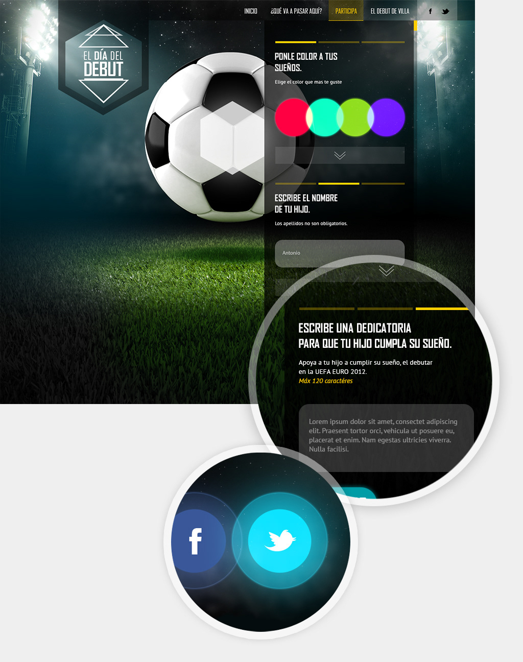 euro uefa david Villa McDonald´s madrid football design black video contest soccer logo debut Day