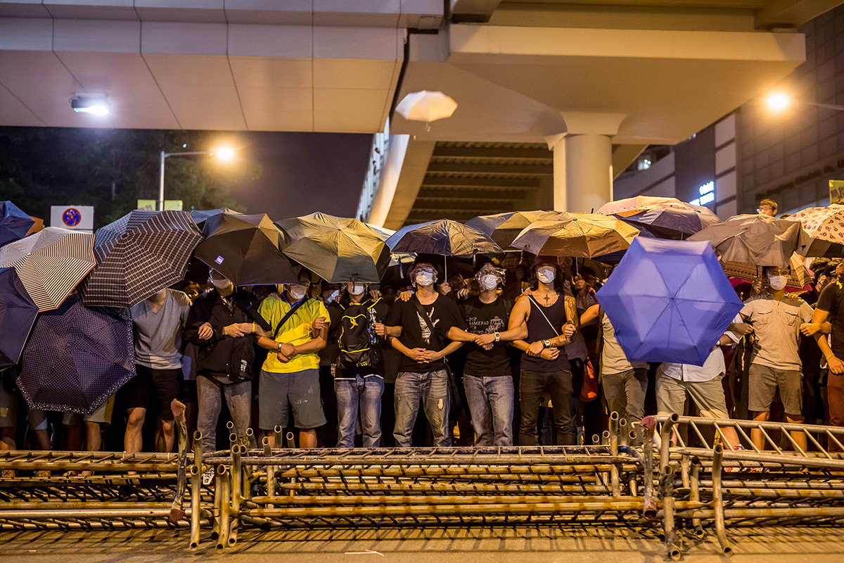 Hong Kong Umbrella movement occupy Occupy Central democracy tear gas protest demonstration mob Students china