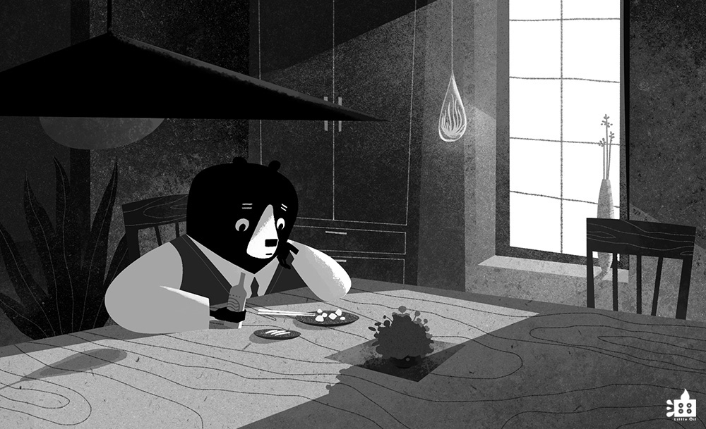 music video animal Circus Cat black and white animation 